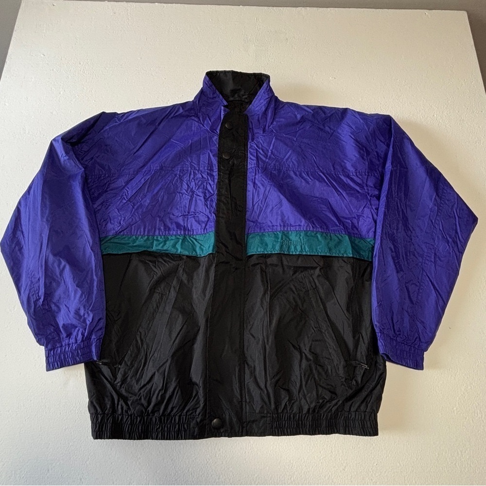 Vintage Dreimar Colorblock Nylon Windbreaker Jacket Size Large